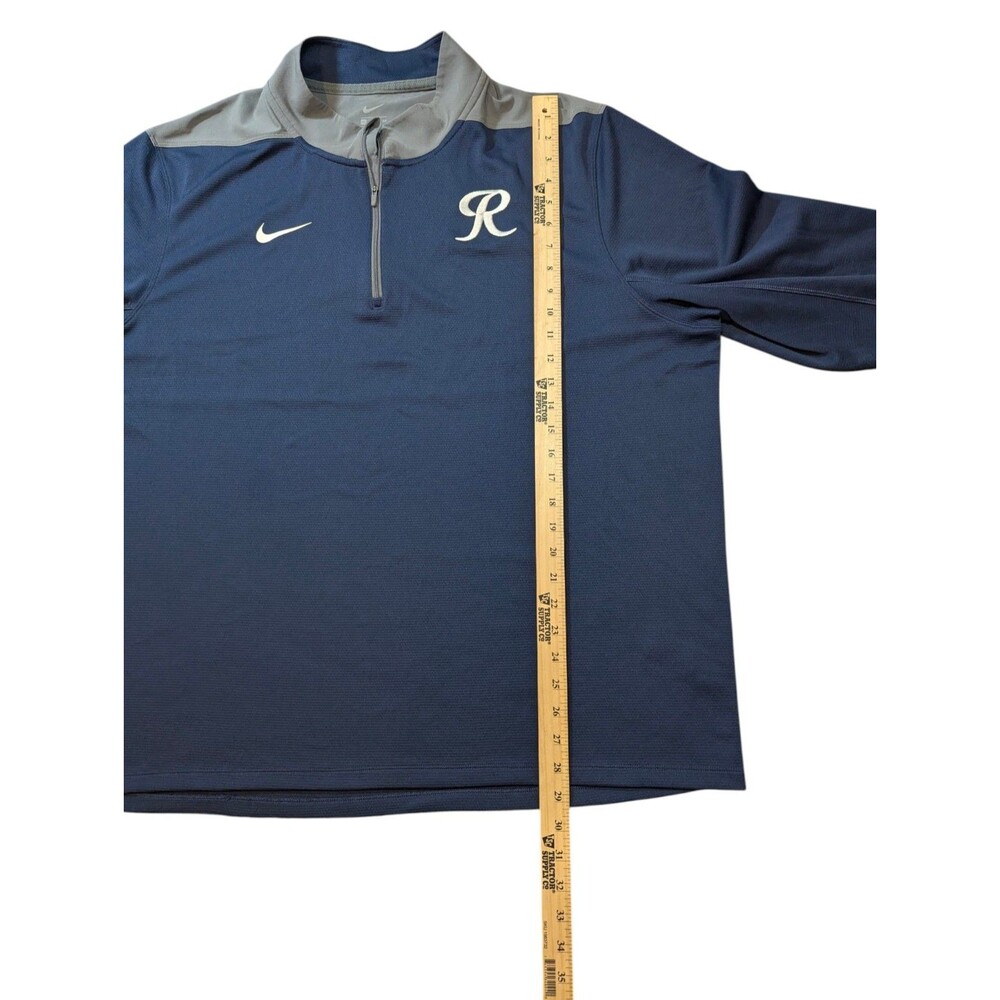 Nike Tacoma Rainiers Baseball Windbreaker Mens 3XL Blue Navy 1/4 Zip Pullover - Picture 5 of 9